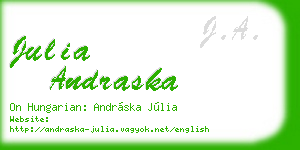 julia andraska business card